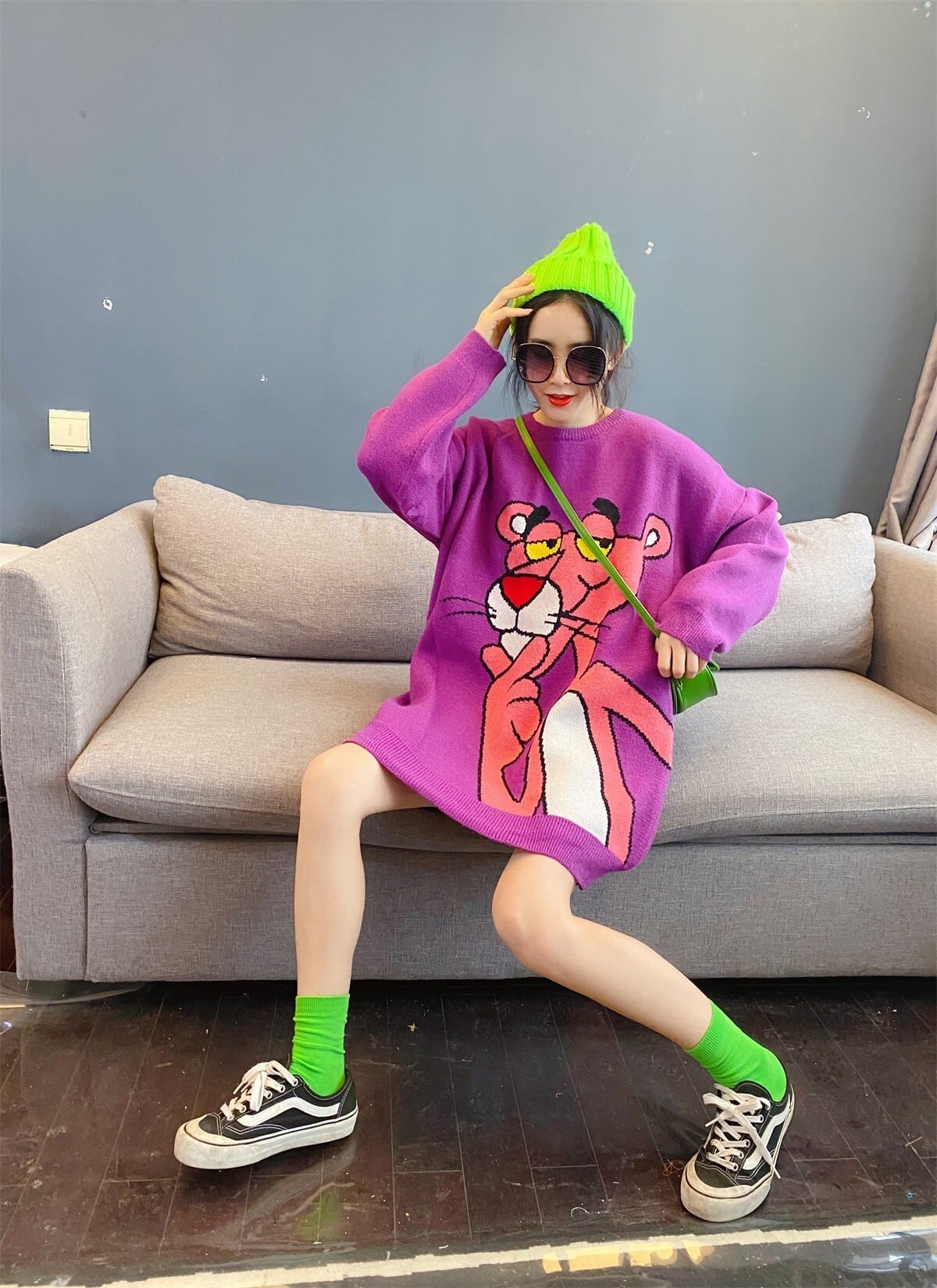 絶対流行  個性派 上質セーターE-5809