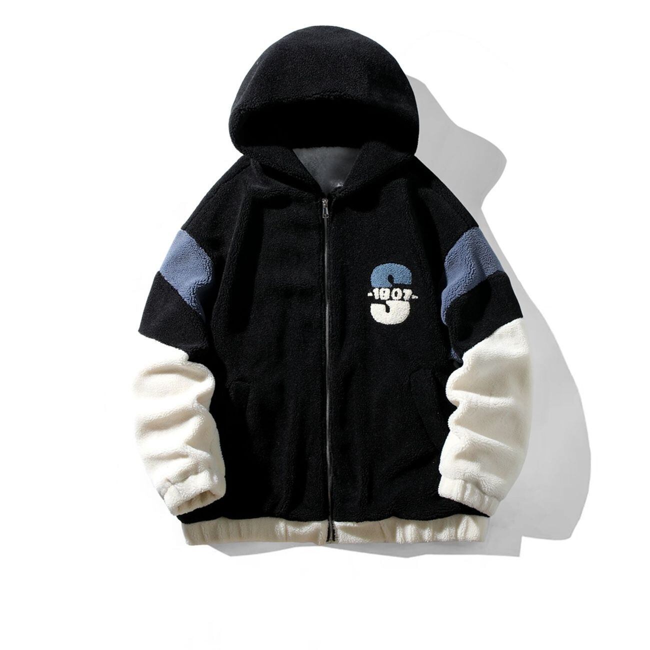 話題沸騰中 もこもこボア 3色展開 ジップアップパーカーE-12582