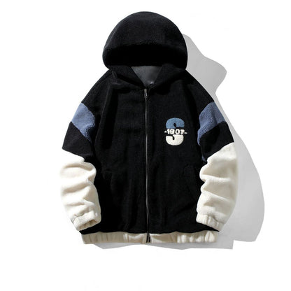 話題沸騰中 もこもこボア 3色展開 ジップアップパーカーE-12582