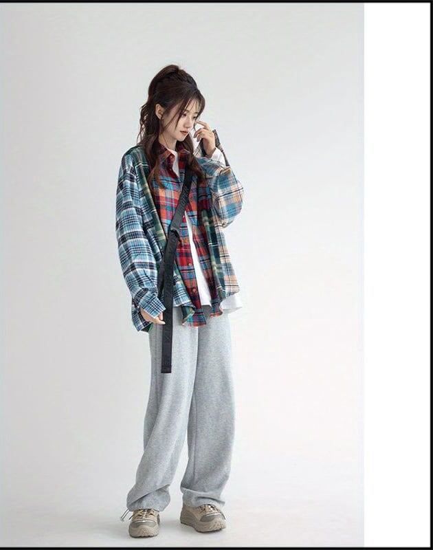 売り切れ必至 チェック柄 レトロ 上質 シャツE-8080