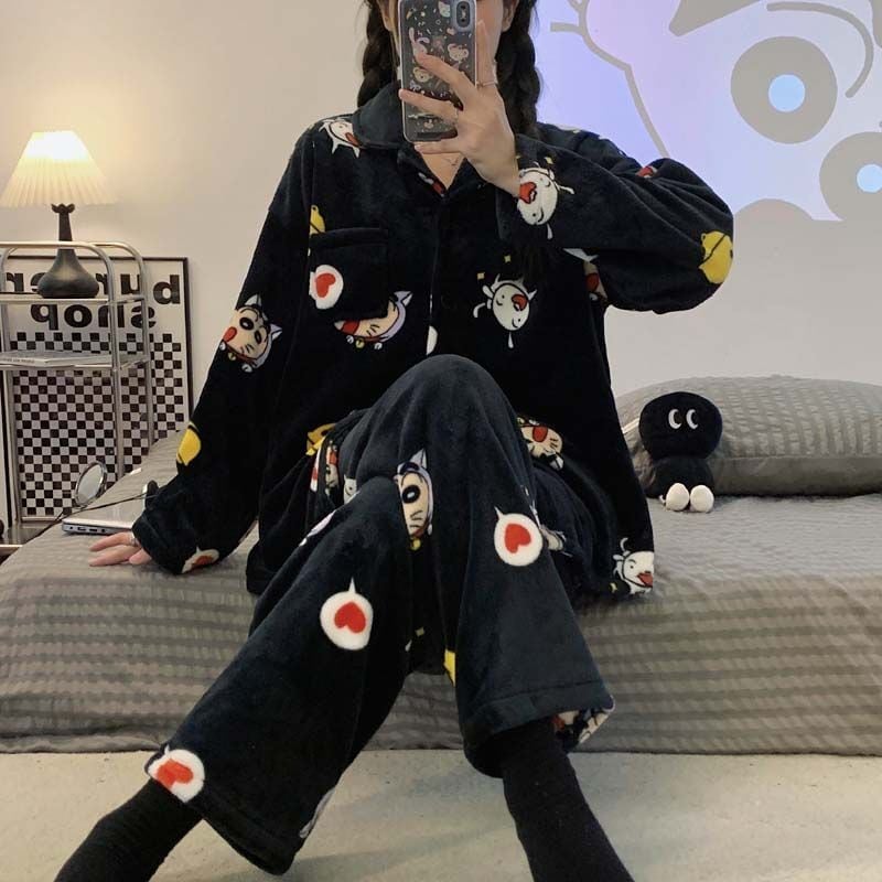 高級感トップス+パンツセット  パジャマ E-6013