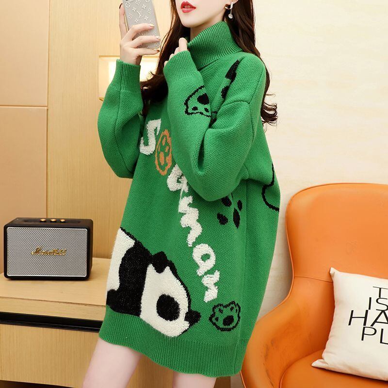 着回し力抜群 2色 プラスベルベット 長袖 ニット セーター E-10236