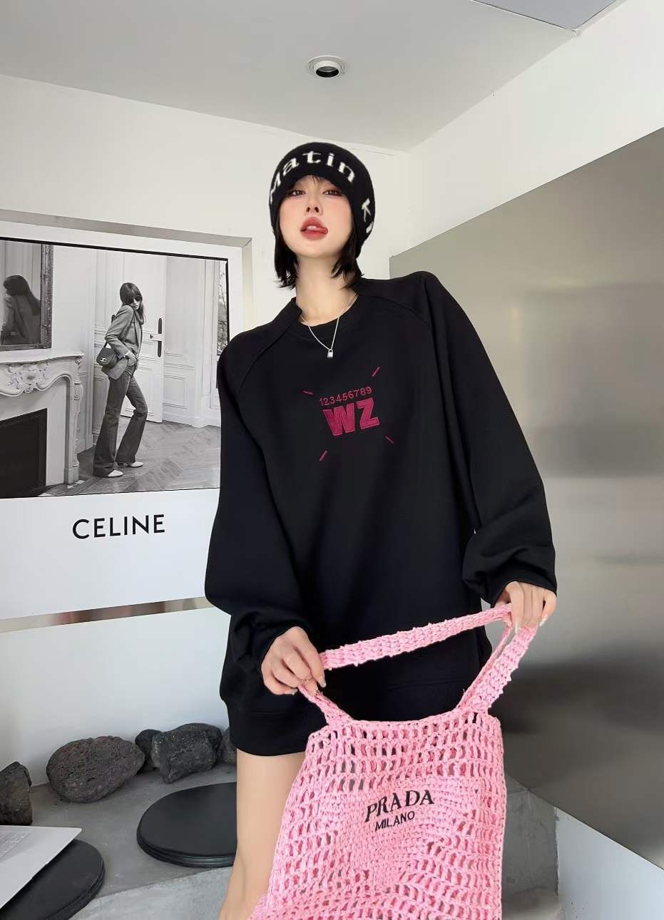 大人の定番刺?ロゴ厚手ラグランスウェット全6色E-4419