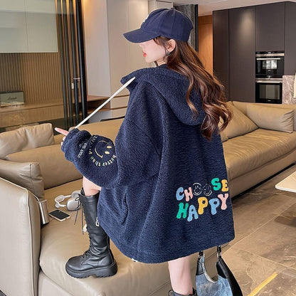 売り切れ必至 カジュアル 定番シンプル 2色選択 ラムフリース コート ボアジャケットE-9805