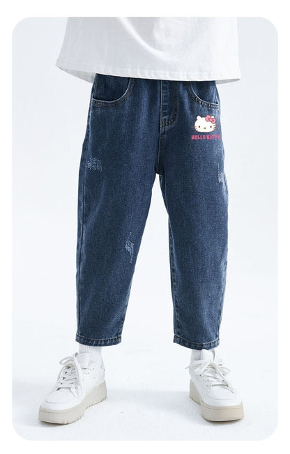 着回し力抜群 売り切れ必至 プラスベルベット 2色選択 デニム キッズ  パンツE-12302