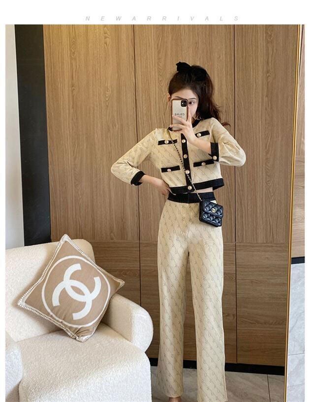 質感のいい おしゃれ度高め 好感度UP 着心地良い トップス+パンツセット E-10853