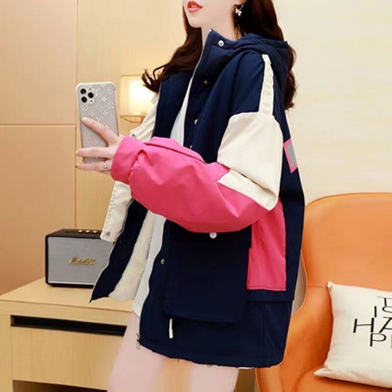 【裏起毛】絶対欲しい エレガント ファッション ルーズダウンジャケットE-6210