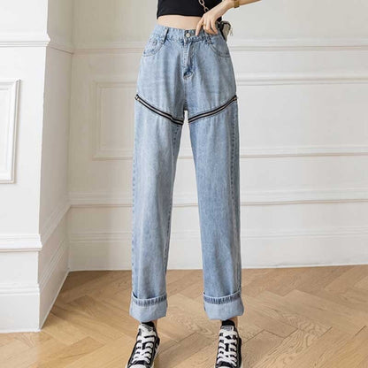 ゆったり感アップ ハイウエスト 一目惚れ パンツ ボトムスE-1990