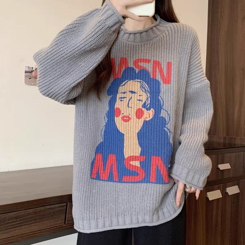 大活躍 高見えデザイン スタイルアップ効果抜群 4色選択 ニットトップスE-9827