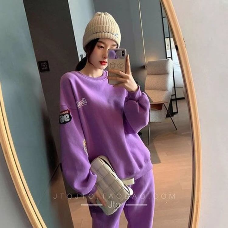 【裏起毛あり】人気爆発 長袖スウェットXパンツ 厚手 セットアップ全2色E-4712