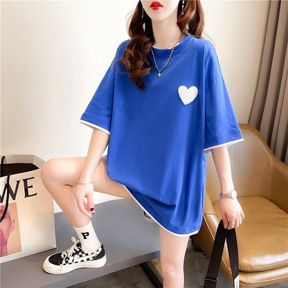 ファッション シンプル 3色選択可 切り替え Tシャツ カットソー＜ins-3070＞