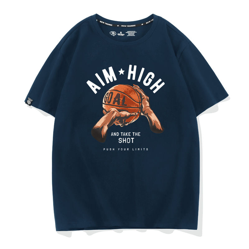 絶対欲しい 大活躍  おすすめ プリントロゴ 半袖 Tシャツ-A2645