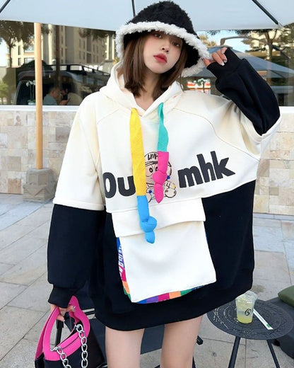 【裏起毛】 個性派 早い者勝ち ファッション ルーズパーカーE-5705