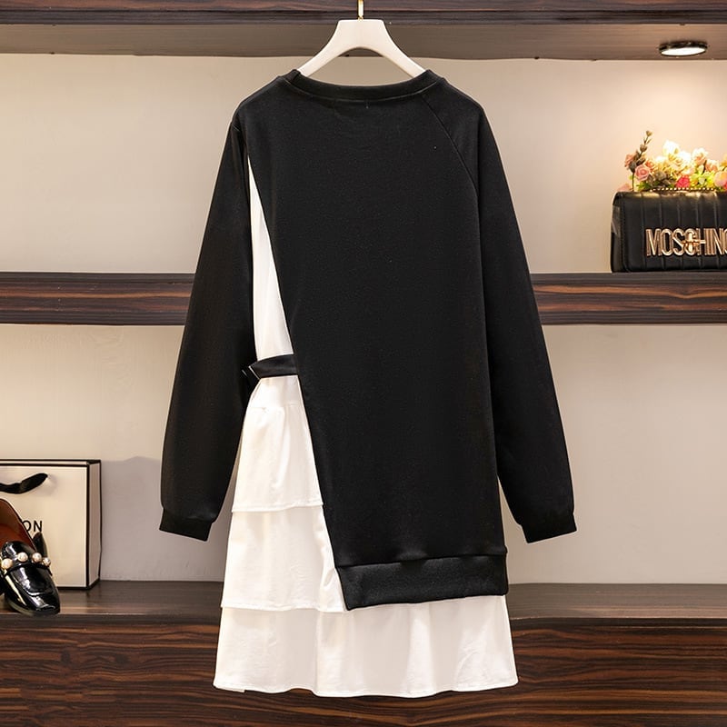 優しい雰囲気 2色 プラスベルベット 長袖 ニット セーター E-10397