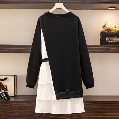 優しい雰囲気 2色 プラスベルベット 長袖 ニット セーター E-10397