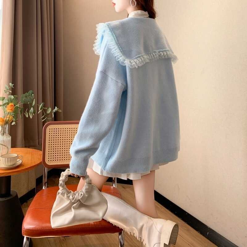 美人度アップ スタイルアップ効果抜群 ファッション感満々 高見えデザイン 4色選択 ニットトップスE-9858