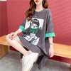 【半額！期間限定！！】今季マストバイ カジュアル プリント Tシャツ カットソー ワンピース＜ins-8533＞