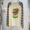 都市ファッショ デザイン オシャレ 大人可愛い 着心地良い プリント ストライプ柄 半袖TシャツE-9332