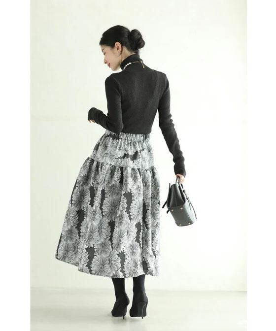 上質 デートにぴったり ハイウエスト 女性力を高める スカート ボトムスE-12220