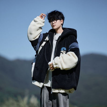 話題沸騰中 もこもこボア 3色展開 ジップアップパーカーE-12582