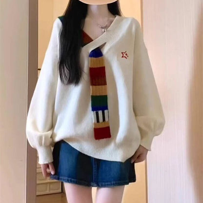 おすすめ スタイルアップ 定番シンプル大人可愛い ニットトップスE-9573