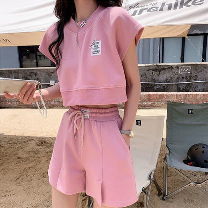 流行新作 美人度アップ 目を奪われる カジュアル 半袖Ｔシャツⅹパンツセット全2色E-9104