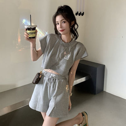 流行新作 美人度アップ 目を奪われる カジュアル 半袖Ｔシャツⅹパンツセット全2色E-9104