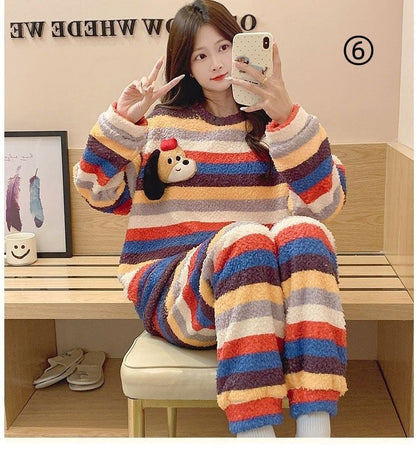 トレンドアイテム 存在感抜群 肌触り抜群 ６種選択 サンゴフリース パジャマ E-12177