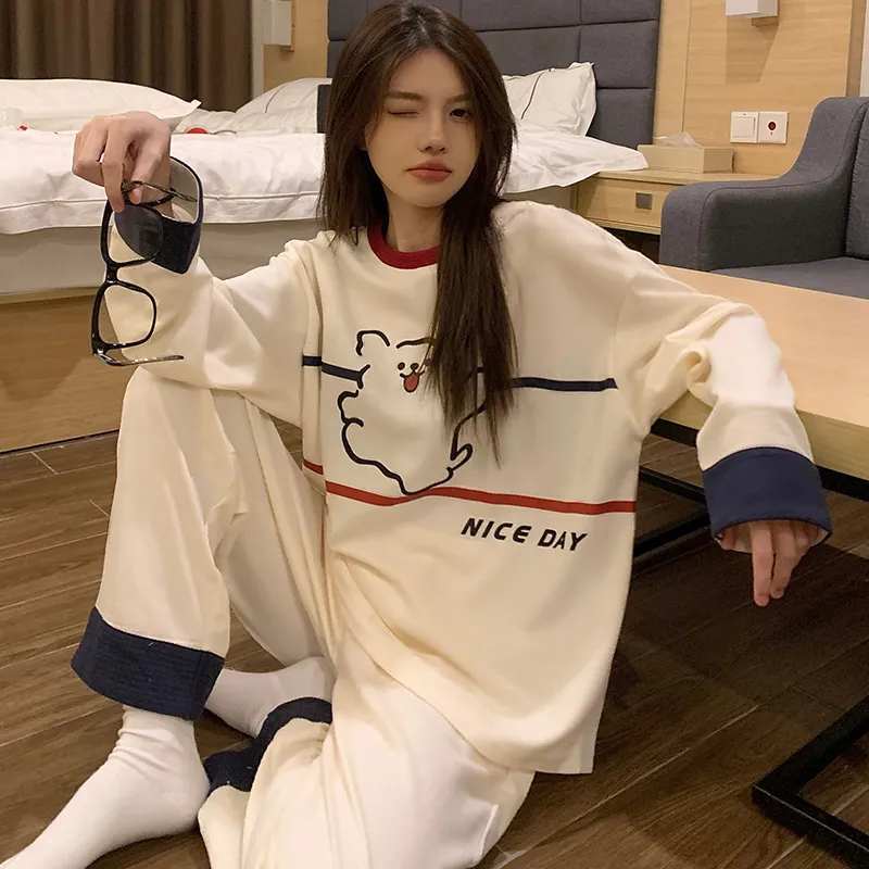 着回し力抜群 着心地良い 柔らかくて優しい印象 3種選択 トップス+パンツセット パジャマE-10922