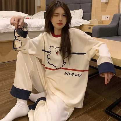 着回し力抜群 着心地良い 柔らかくて優しい印象 3種選択 トップス+パンツセット パジャマE-10922