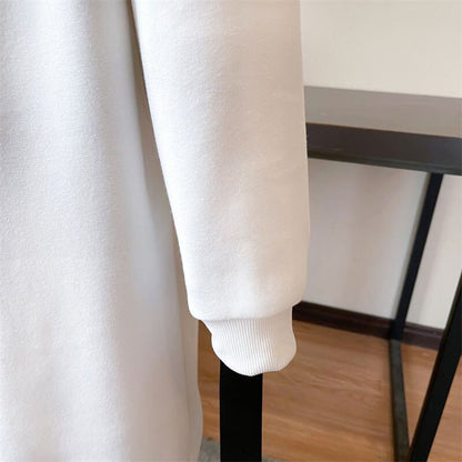 【裹起毛】着回し力抜群 5色 プラスベルベット 長袖 ニット セーター E-10216