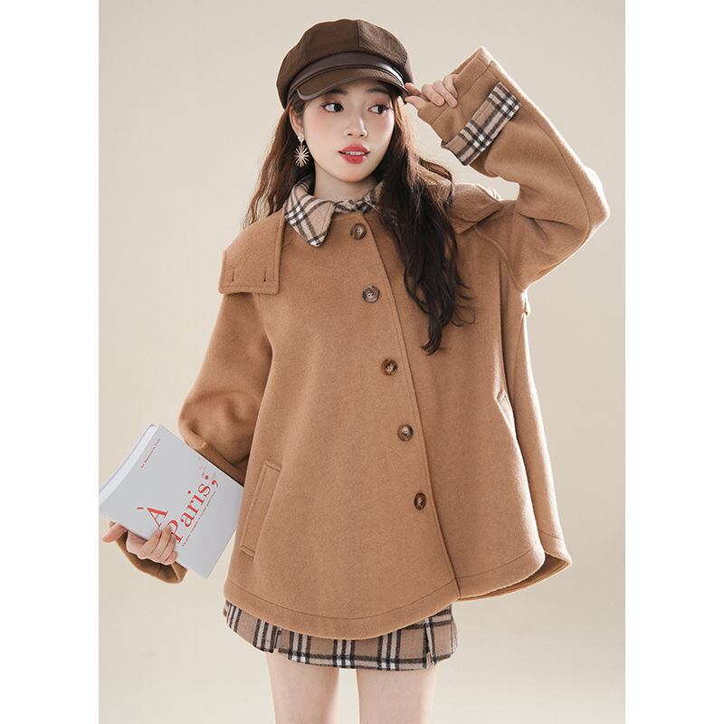 美人度アップ おしゃれ度高め 気質 ウールコート E-10128