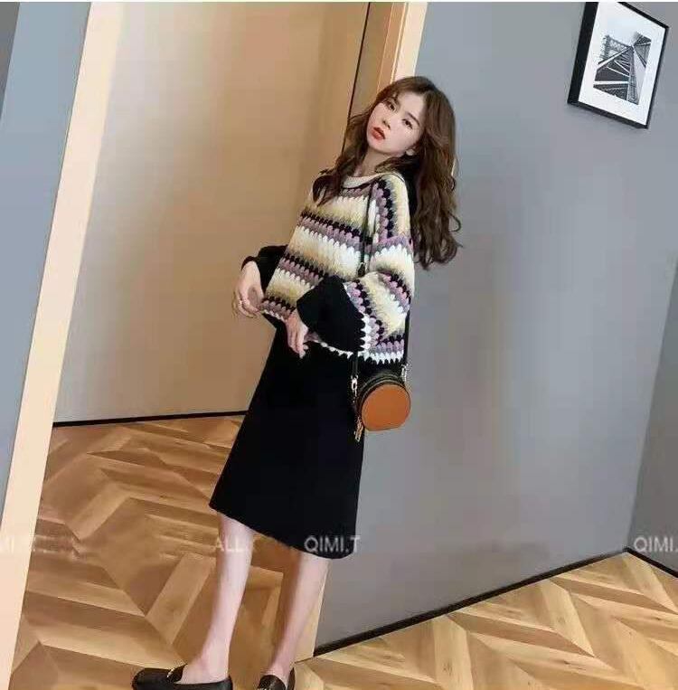 「上品な美しさ」女性らしい落ち着いたファッション  4色選択 ニットトップスE-10696