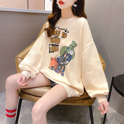 定番シンプル プリント カジュアル 4色選択 スウェットE-10931