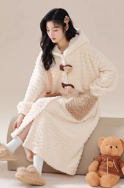 好感度UP コーラルベルベットパジャマ女性冬プラスベルベットと厚みのある スタイルアップ 6種選択 パジャマE-9692