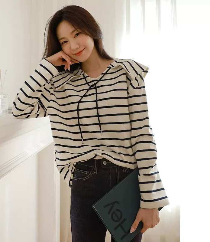 美人度アップ プリント カジュアル スウェットE-10937