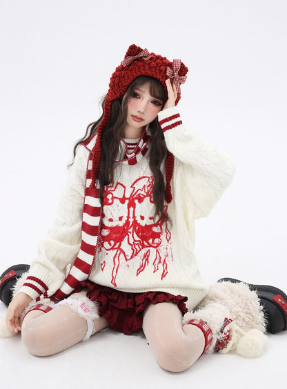 都市ファッショ デザイン オシャレ 目を奪われる 2色選択 ニットトップスE-9833