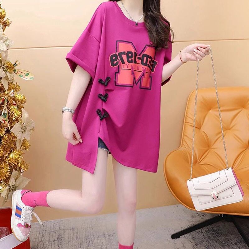 超人気 特別デザイン 美人度アップ ゆったり二色 半袖TシャツE-8038