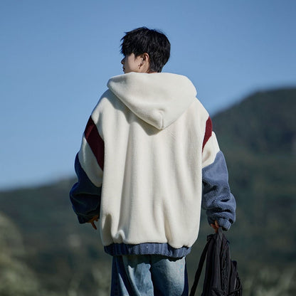 話題沸騰中 もこもこボア 3色展開 ジップアップパーカーE-12582