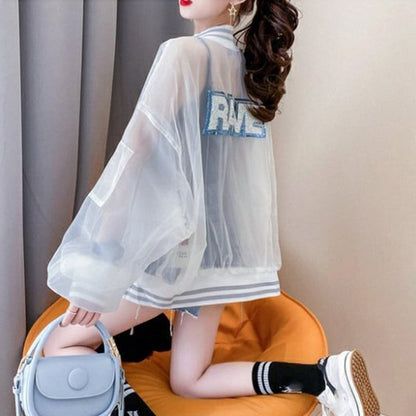 【ランキングNO.4】カジュアル UV対策 UVカット 透け感 日焼け対策 3色選択可 シャツE-3148