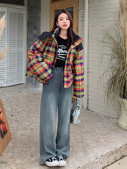 個性派 フード付きジッパーコート スタイルアップ E-10056