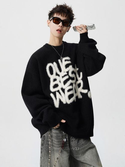 大人可愛い ファッション感満々 切り替え 3色選択 男女兼用 ニットE-12550