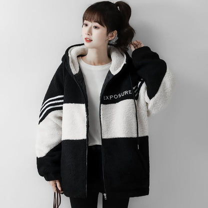 数量限定  カジュアル ファッションラムスキンコートE-5529