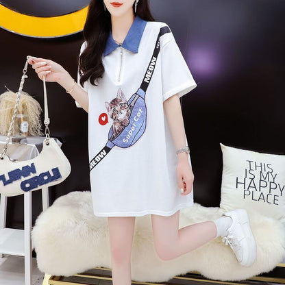 主役級 エレガント ファッション 半袖シャツE-6761