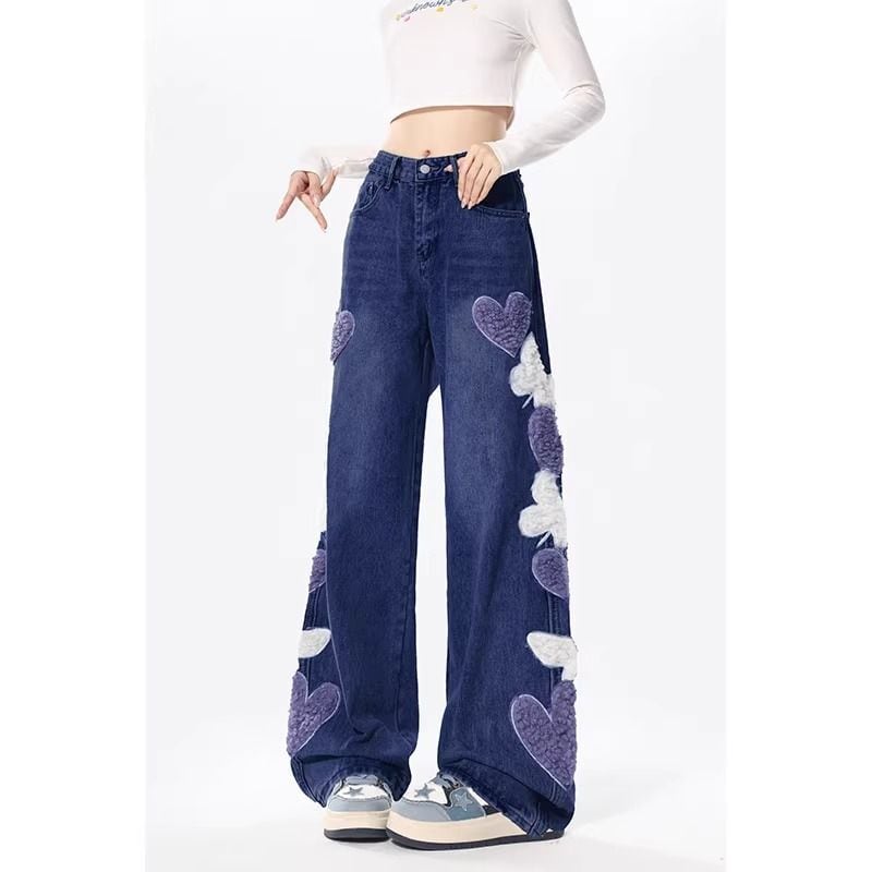 激安セール ファッション感満々 売り切れ必至 着回し力抜群 2色 デニム ワイドパンツE-12753