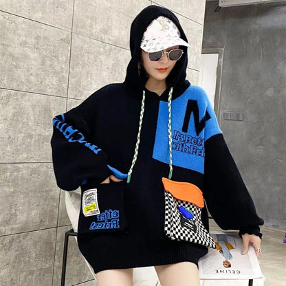 早い者勝ち 個性派 ファッション キュート 長袖 セーターE-10101