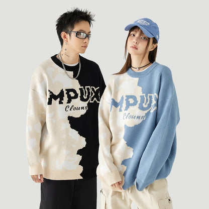 主役級 ファッション感満々 切り替え 2色選択 男女兼用 スウェットE-12540