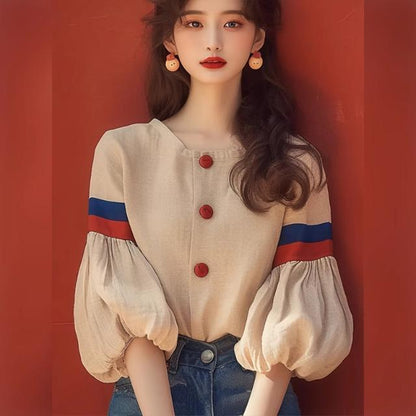 絶対欲しい 気質アップ シンプルだけど一癖あるコーデ エレガント 全2色 シャツ E-9157