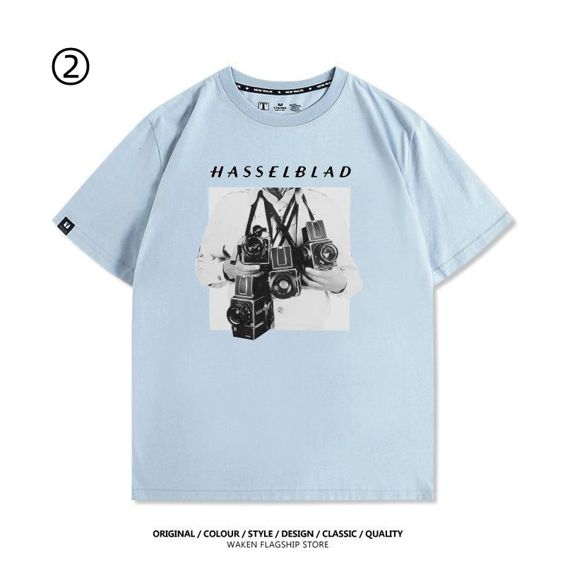大人可愛い おすすめ プリントロゴ　半袖 Tシャツ-A2372