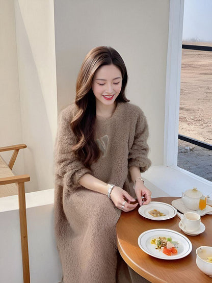 好感度UP 気質アップ 柔らかくて優しい印象 4色選択 ニットスカートE-10026